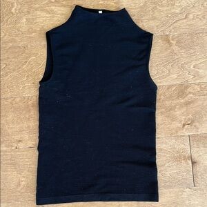 Babaton Black Sleeveless Ribbed Top